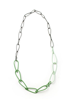 Modular Necklace in Steel, Fresh Green, and Soft Mint