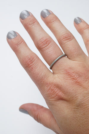 Stacking Ring in Stone Grey