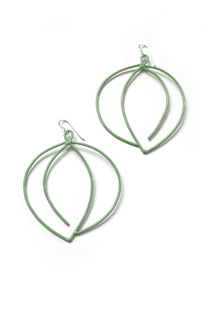 Tete Statement Earrings in Pale Green - sample sale