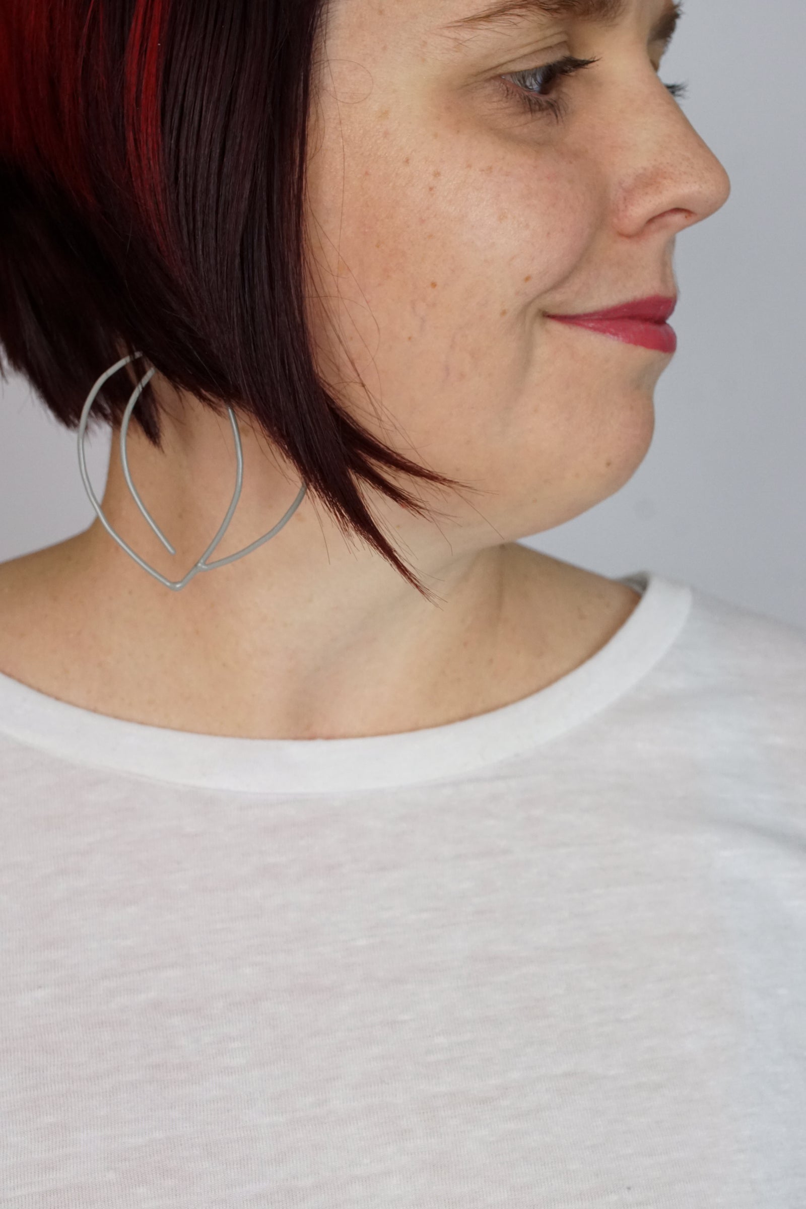 Tete Statement Earrings in Stone Grey