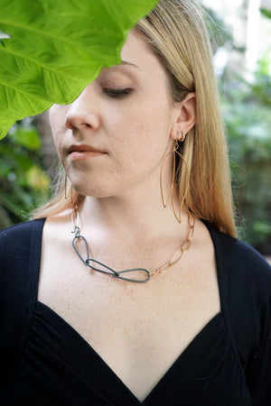Modular Necklace in Bronze and Storm Grey