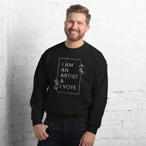 I am an artist & I vote sweatshirt