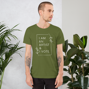 I am an artist & I vote t-shirt