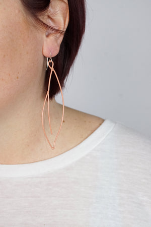 Verdant Statement Earrings in Dusty Rose