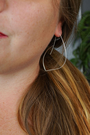 Virage Threader Hoop Earrings in silver or gold-filled